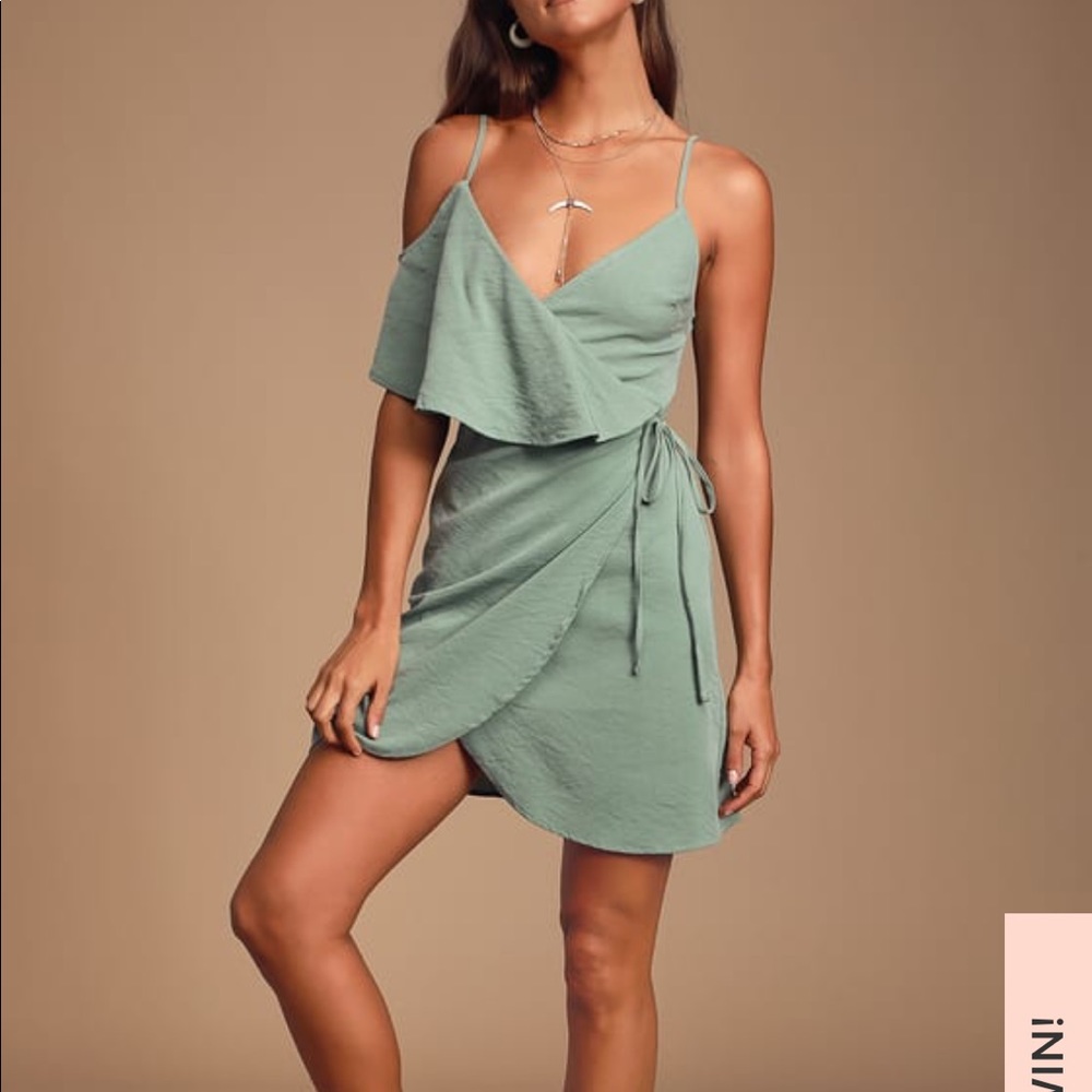 Lulu’s Mia Rae Sage Green Dress